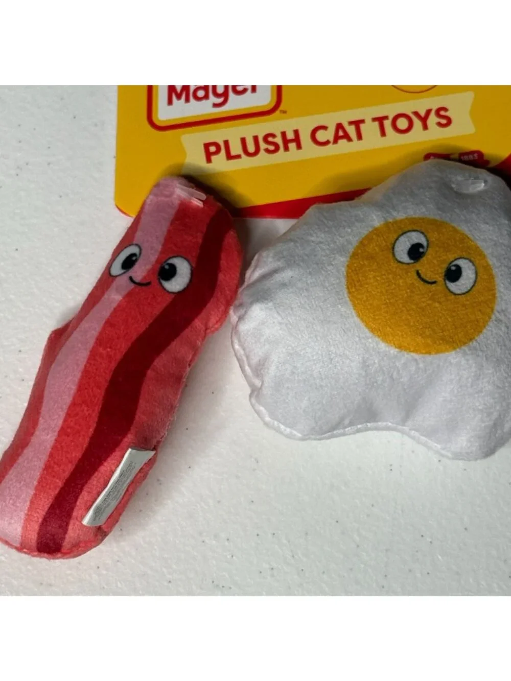 Oscar Mayer Bacon & Egg Cat Toys Plush Catnip Set